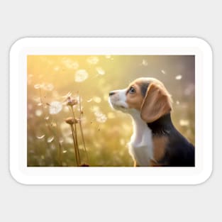 Beagle Dog Pet Animal Tranquil Peaceful Sticker